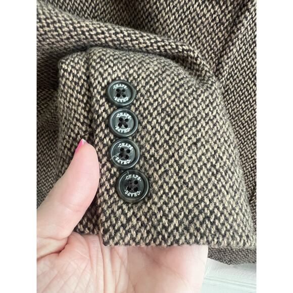 CHAPS Vintage Herringbone Wool Blend Equestrian Blazer Jacket - Picture 3 of 13